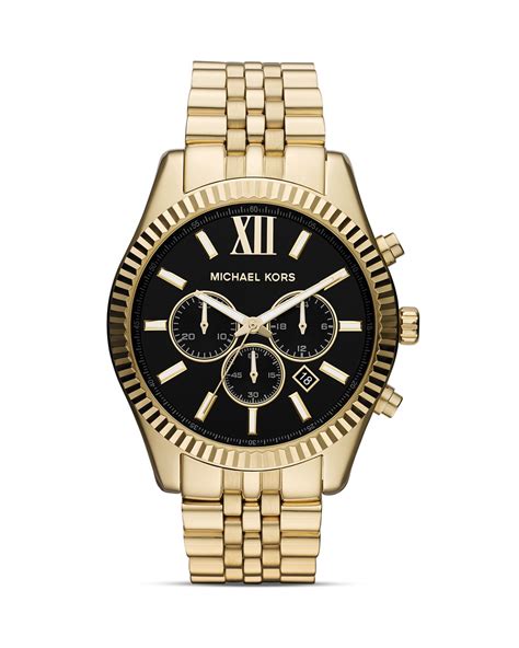 michael kors men's two tone lexington watch|lexington pavé gold tone watch.